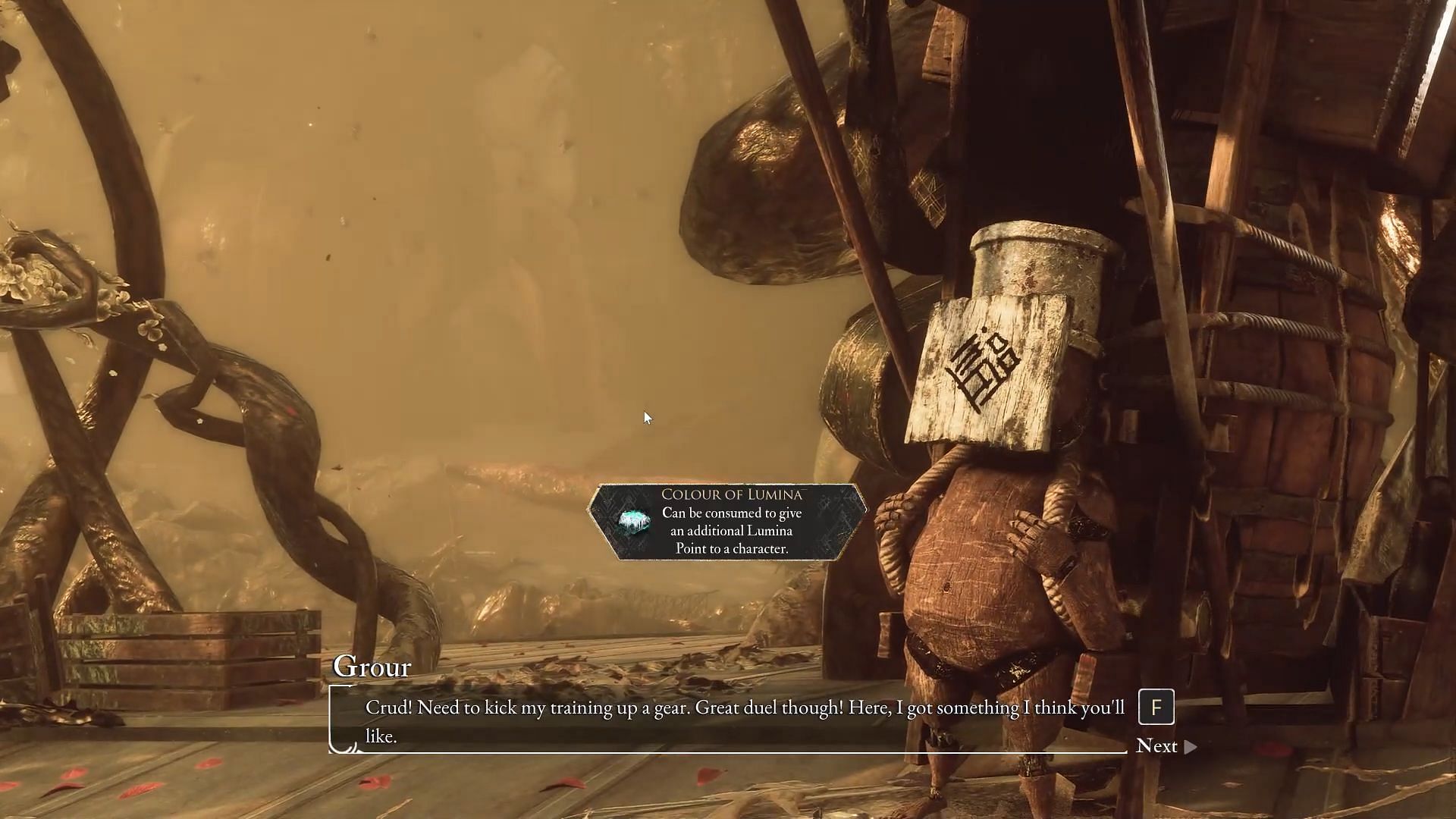 Interacting with Grour (Image via Kepler Interactive || YouTube/@loliho587)